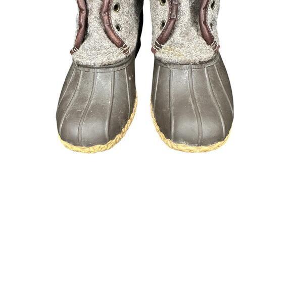 L.L. Bean Waterproof Gorpcore Rubber Bean Boots Size Women's 8 Missing Insoles - Picture 3 of 10